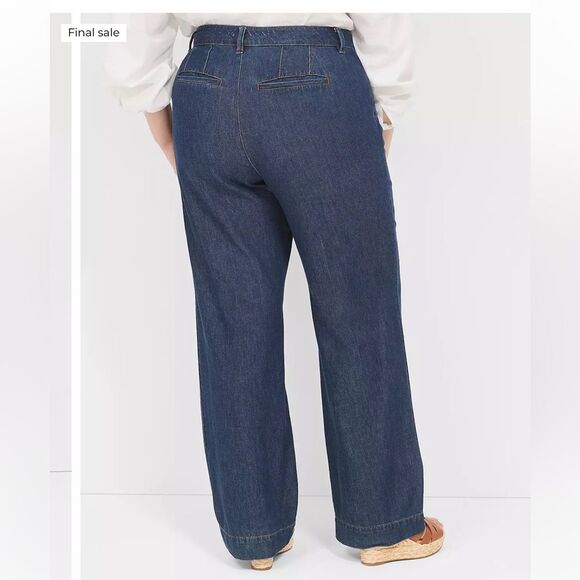 Lane Bryant Women's Dressy Trouser Jeans Sz 26 Mid Rise Classic Plus Blue New - Picture 2 of 11